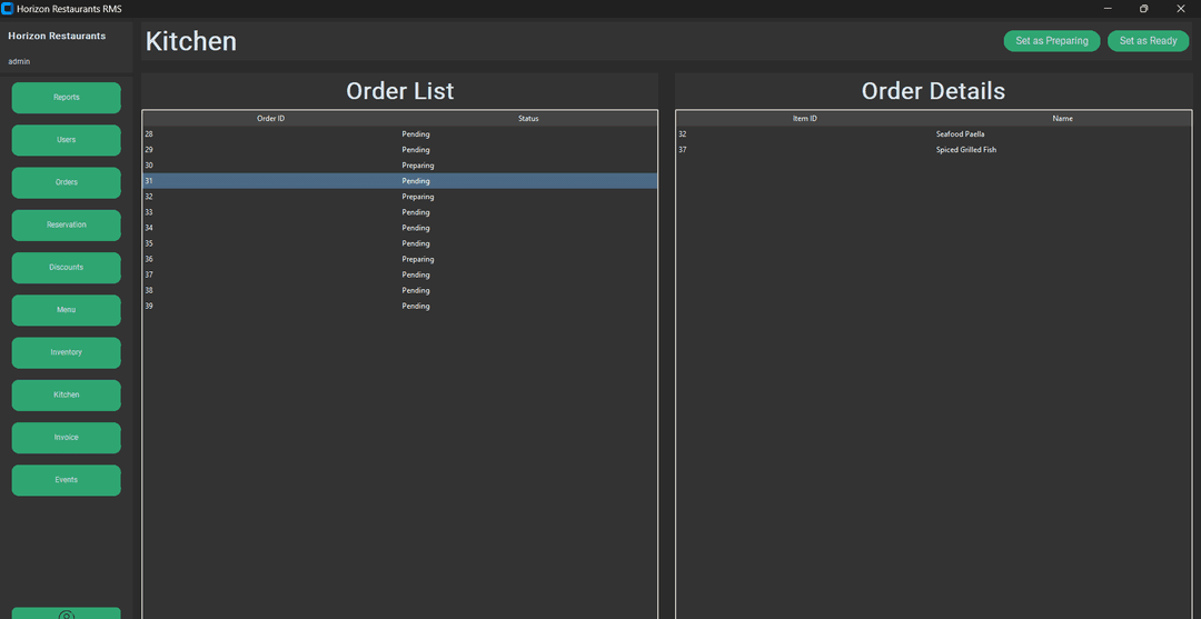 Restaurant Management System